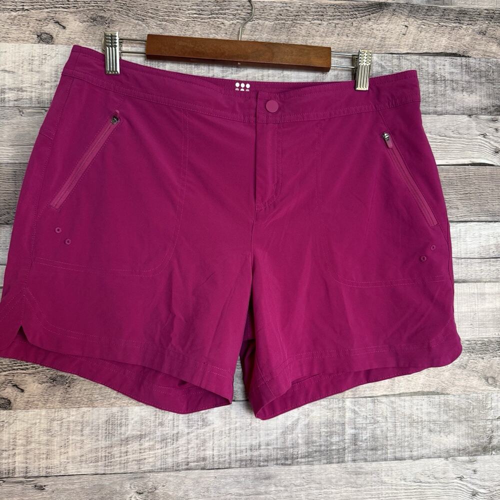 Title Nine Rogue Beach Shorts 5" Inseam Womens Size 10 Zip Pockets Fuschia